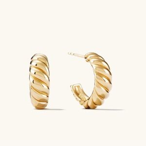 Mejuri Gold Croissant Dome Earrings
